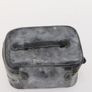 CHANEL Vanity Pouch Leer 2 Set Zwart CC Auth BA12664-11