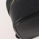 CHANEL Vanity Pouch Leer 2 Set Zwart CC Auth BA12664-7