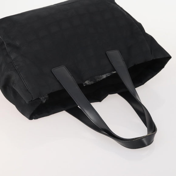 CHANEL New Travel line Tote Bag Nylon 3 Set Black CC Auth BA12665