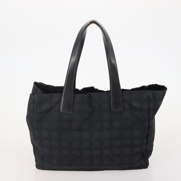 CHANEL New Travel line Tote Bag Nylon 3 Set Black CC Auth BA12665