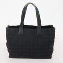 CHANEL New Travel line Tote Bag Nylon 2 Set Black Beige CC Auth BA12666-10