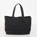 CHANEL New Travel line Tote Bag Nylon 2 Set Black Beige CC Auth BA12666-11