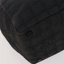 CHANEL New Travel line Tote Bag Nylon 2 Set Black Beige CC Auth BA12666-16