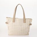 CHANEL New Travel line Tote Bag Nylon 2 Set Black Beige CC Auth BA12666-2