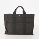 HERMES Tote Bag Canvas 3 Set Black Gray Auth BA12667-10