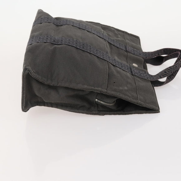 HERMES Tote Bag Canvas 3 Set Black Gray Auth BA12667