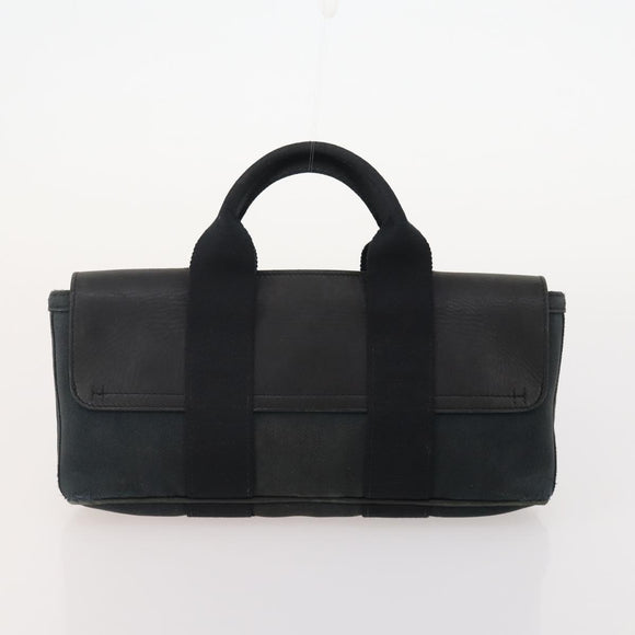 HERMES Tote Bag Canvas 3er Set Schwarz Grau Auth BA12667