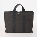 HERMES Tote Bag Canvas 3 Set Black Gray Auth BA12667-2