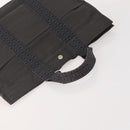 HERMES Tote Bag Canvas 3 Set Black Gray Auth BA12667-5