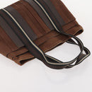 HERMES Tote Bag Canvas 2 Set Brown Auth BA12668-13