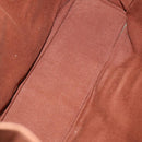 HERMES Tote Bag Canvas 2 Set Brown Auth BA12668-9