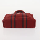 HERMES Handtasche Canvas 2er Set Rot Grau Auth BA12669-15