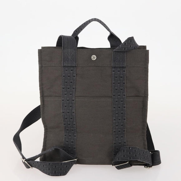HERMES Handtasche Canvas 2er Set Rot Grau Auth BA12669
