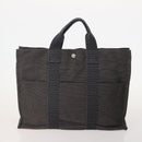 HERMES Fourre Tout Hand Bag Cotton 3 Set Black Gray Auth BA12670-2