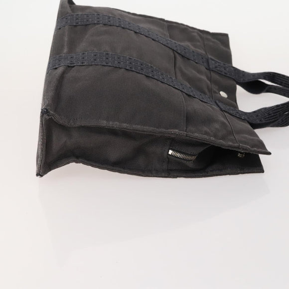 HERMES Fourre Tout Hand Bag Cotton 3 Set Black Gray Auth BA12670