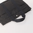 HERMES Fourre Tout Hand Bag Cotton 3 Set Black Gray Auth BA12670-5