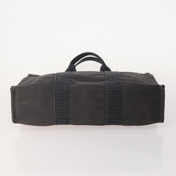 HERMES Fourre Tout Hand Bag Cotton 3 Set Black Gray Auth BA12670