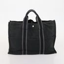 HERMES Fourre Tout Hand Bag Cotton 2 Set Black Auth BA12671-11