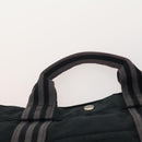 HERMES Fourre Tout Hand Bag Cotton 2 Set Black Auth BA12671-6