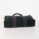 HERMES Fourre Tout Hand Bag Cotton 2 Set Black Auth BA12671-7