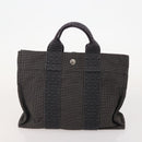 HERMES Umhängetasche Canvas 3er Set Grau Braun Auth BA12673-10
