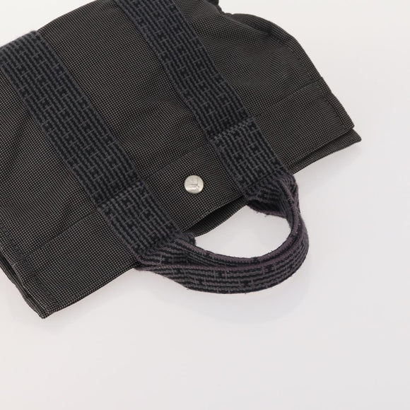 HERMES Umhängetasche Canvas 3er Set Grau Braun Auth BA12673