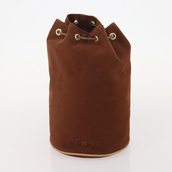 HERMES Umhängetasche Canvas 3er Set Grau Braun Auth BA12673