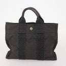 HERMES Umhängetasche Canvas 3er Set Grau Braun Auth BA12673-9