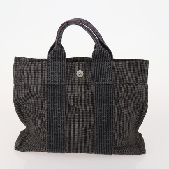 HERMES Umhängetasche Canvas 3er Set Grau Braun Auth BA12673