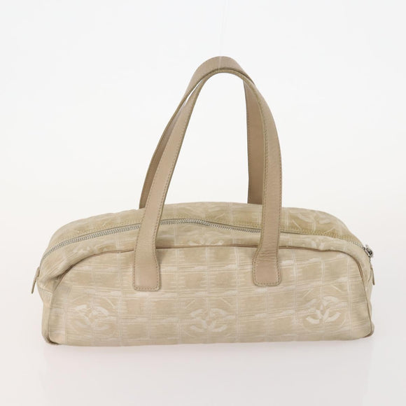 CHANEL New Travel line Tote Bag Nylon 3 Set Black Beige CC Auth BA12674