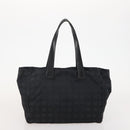 CHANEL New Travel line Tote Bag Nylon 3 Set Black Beige CC Auth BA12674-16