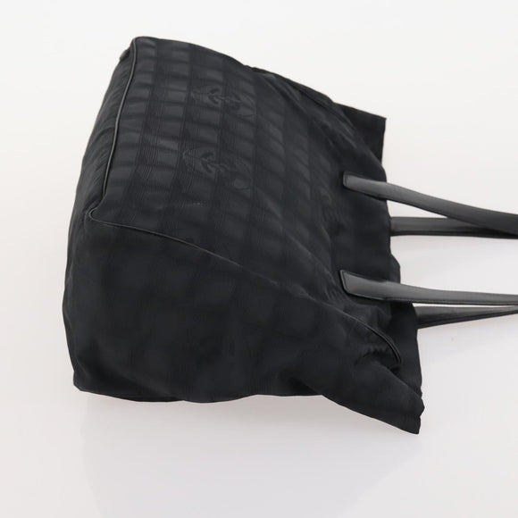 CHANEL New Travel line Tote Bag Nylon 3 Set Black Beige CC Auth BA12674