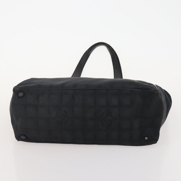 CHANEL New Travel line Tote Bag Nylon 3 Set Black Beige CC Auth BA12674