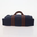 HERMES Fourre Tout Handtas Katoen 2-delig Zwart Navy Auth BA12675-15