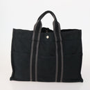 HERMES Fourre Tout Handtas Katoen 2-delig Zwart Navy Auth BA12675-2