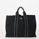 HERMES Fourre Tout Handtas Katoen 2-delig Zwart Navy Auth BA12675-3