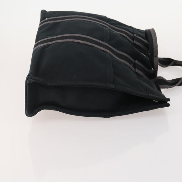 HERMES Fourre Tout Handtas Katoen 2-delig Zwart Navy Auth BA12675