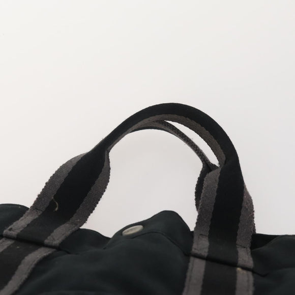 HERMES Fourre Tout Handtas Katoen 2-delig Zwart Navy Auth BA12675