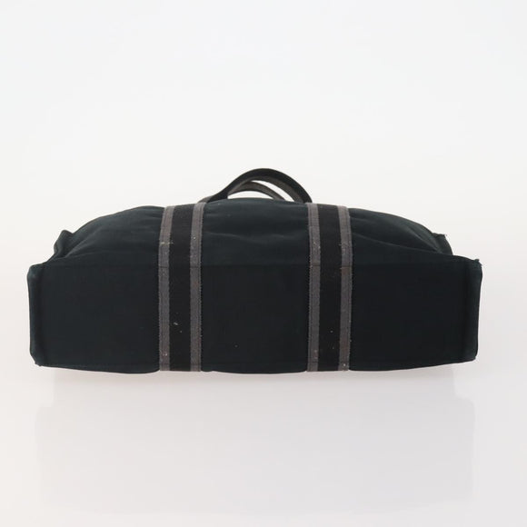 HERMES Fourre Tout Handtas Katoen 2-delig Zwart Navy Auth BA12675