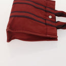 HERMES Fourre Tout Hand Bag Cotton 3 Set White Gray Red Auth BA12676-11