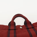 HERMES Fourre Tout Hand Bag Cotton 3 Set White Gray Red Auth BA12676-13