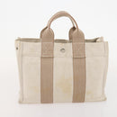 HERMES Fourre Tout Hand Bag Cotton 3 Set White Gray Red Auth BA12676-16