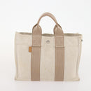 HERMES Fourre Tout Hand Bag Cotton 3 Set White Gray Red Auth BA12676-17