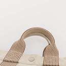 HERMES Fourre Tout Hand Bag Cotton 3 Set White Gray Red Auth BA12676-20