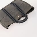 HERMES Fourre Tout Hand Bag Cotton 3 Set White Gray Red Auth BA12676-5