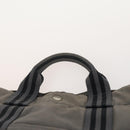 HERMES Fourre Tout Hand Bag Cotton 3 Set White Gray Red Auth BA12676-6