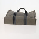 HERMES Fourre Tout Hand Bag Cotton 3 Set White Gray Red Auth BA12676-7