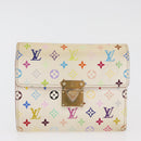 LOUIS VUITTON Monogram Multicolor Geldbörse 2er Set Weiß LV Auth BA12677-11