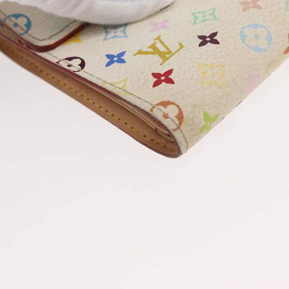 LOUIS VUITTON Monogram Multicolor Geldbörse 2er Set Weiß LV Auth BA12677