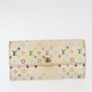LOUIS VUITTON Monogram Multicolor Geldbörse 2er Set Weiß LV Auth BA12677-2